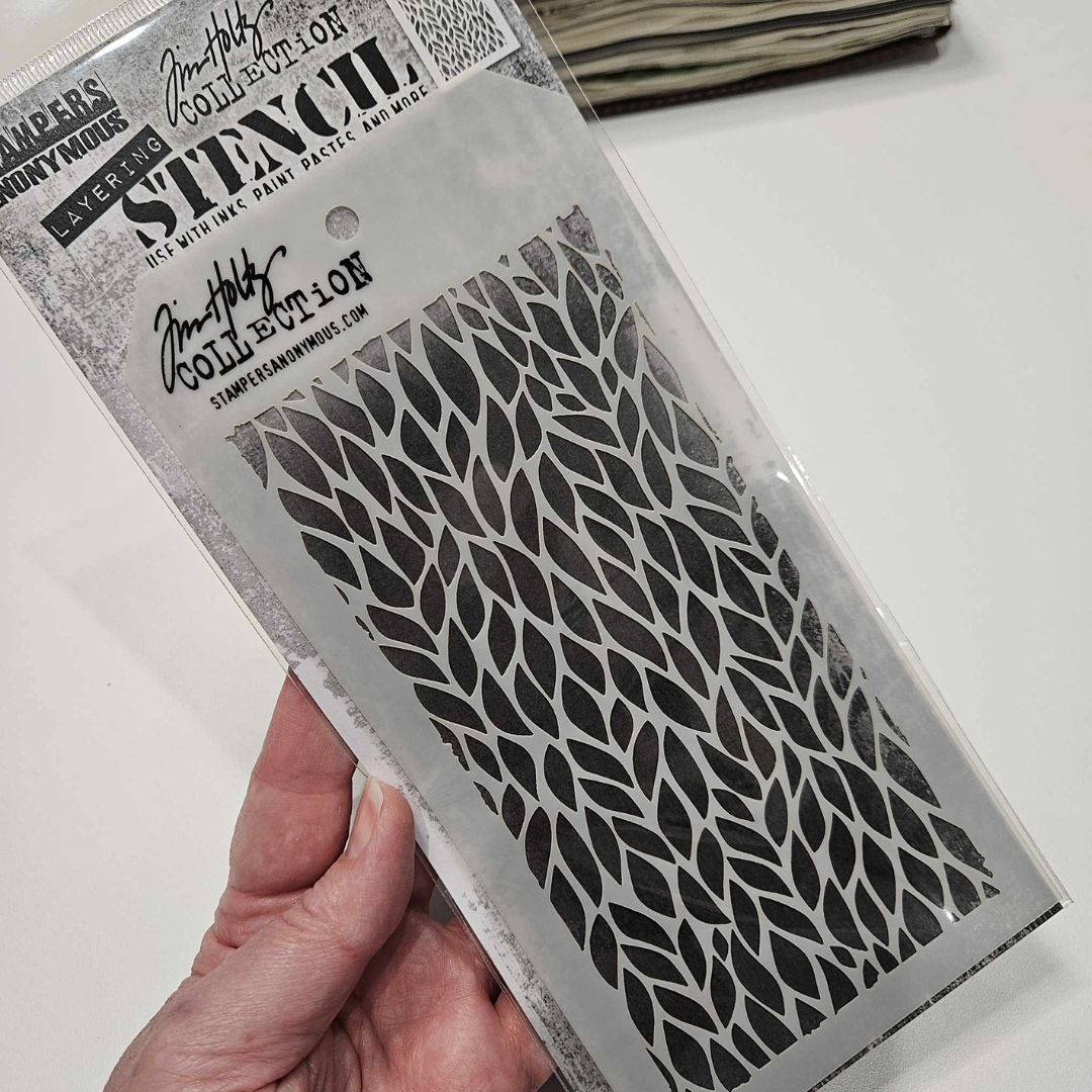 Stencils Layering - Tim Holtz Stampers Anonymous Ranger-Leafy-Stencils Layering - Tim Holtz Stampers Anonymous Ranger - Aussie Paper Crafting - The Turtle Journal-Rachel The Turtle Journal