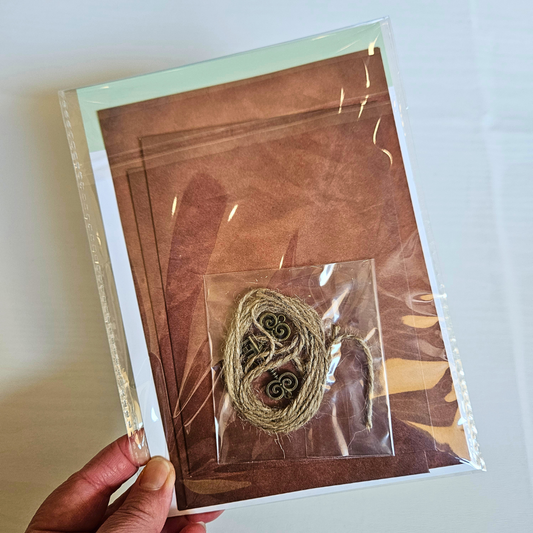 Leather Look Paper Envelope Set (9pc)