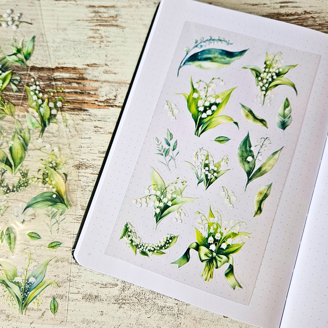 Flower Fields Sticker Sheet Sets (5 kiss cut sheets)-Rachel The Turtle Journal