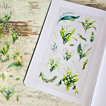 Flower Fields Sticker Sheet Sets (5 kiss cut sheets)-Rachel The Turtle Journal