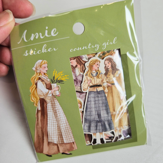 Amie Stickers Country Girl - Mind Wave From Japan-Amie Stickers Country Girl - Mind Wave From Japan - The Turtle Journal-Rachel The Turtle Journal