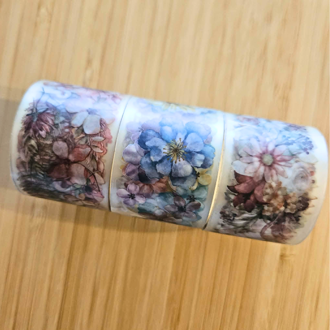 Clear Botanical Tape Lyric Series - Mind Wave From Japan [set of 3 rolls]