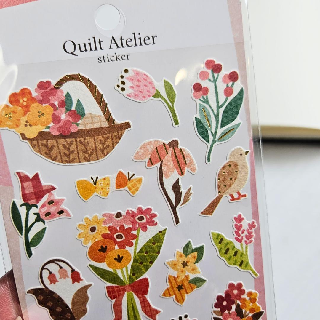 Quilt Atelier Sticker Sheet - Mind Wave From Japan-Quilt Atelier Sticker Sheet - Mind Wave From Japan - The Turtle Journal Japanese Stationery-Rachel The Turtle Journal