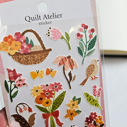 Quilt Atelier Sticker Sheet - Mind Wave From Japan-Quilt Atelier Sticker Sheet - Mind Wave From Japan - The Turtle Journal Japanese Stationery-Rachel The Turtle Journal