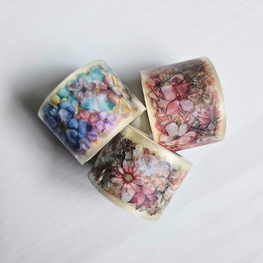 Clear Botanical Tape Lyric Series - Mind Wave From Japan [set of 3 rolls]