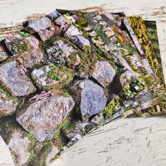 5x5 inch Moss Stone Background Sticker Sheet Set (12 piece)-Rachel The Turtle Journal
