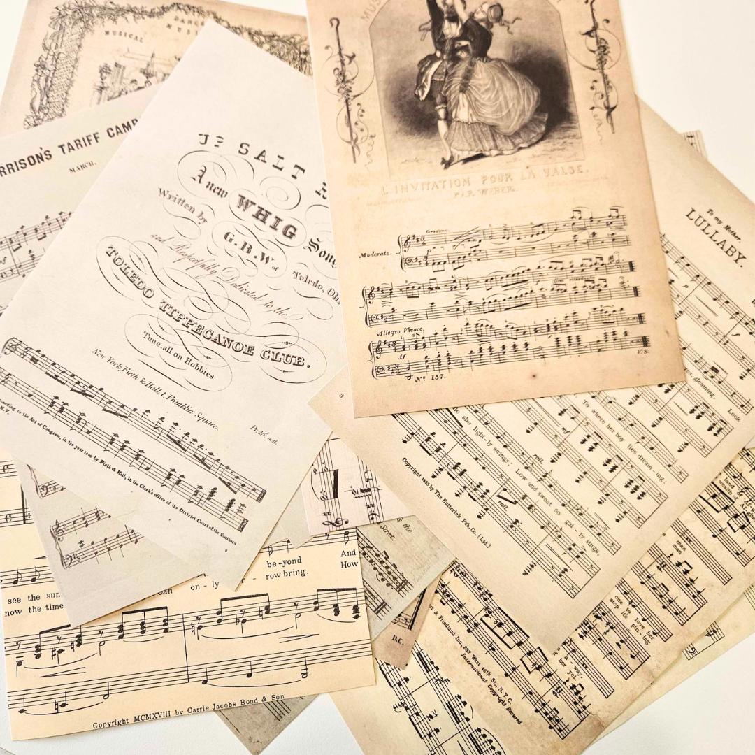 A5 Vintage Patterned Paper Packs (15 pieces) - Rachel The Turtle Journal - Patterned Papers for Scrapbooking Journaling Backgrounds A5 pack bundle journaling essentials beginner supplies Australian scrapbooking cardmaking collage supply vintage worn aged paper embellishments