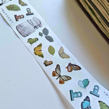 Nature Study Wings Washi Tape Stickers - 49 and Market-Nature Study Wings Washi Tape Stickers - 49 and Market - The Turtle Journal Kiss Cut Supplies-Rachel The Turtle Journal
