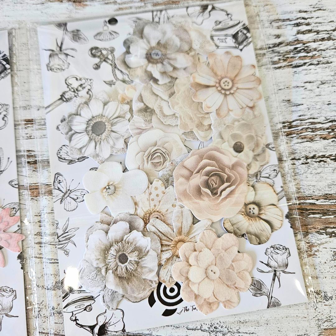 Petal & Pearl Sticker Sets (20 piece)-Ivory-Rachel The Turtle Journal