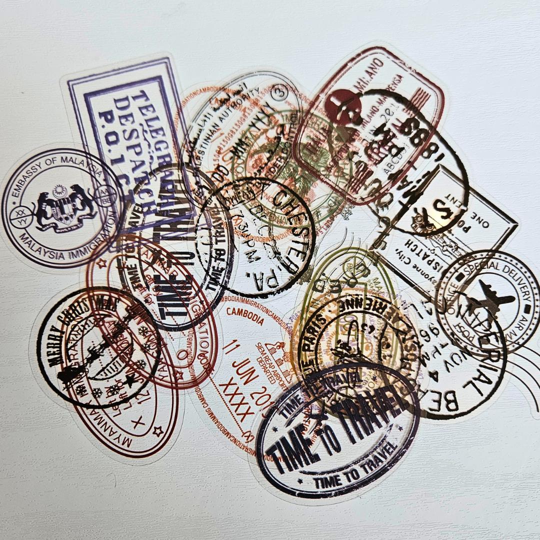 Postmark Travel PET Sticker Bundle (20 piece)-Rachel The Turtle Journal