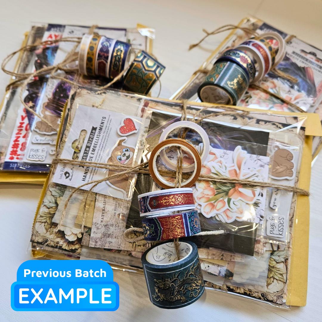 Vintage Ephemera Craft Mystery Box + BONUS-Junk Journaling Craft Mystery Ephemera Bundle Scrapbooking Australia-Rachel The Turtle Journal