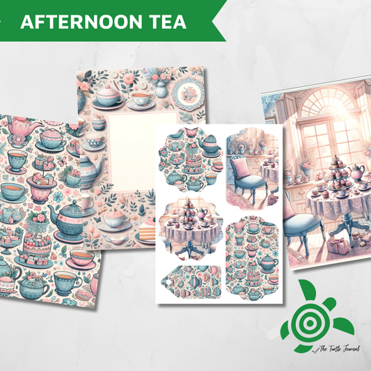 Printable: A5 Afternoon Tea Patterned Paper Collection