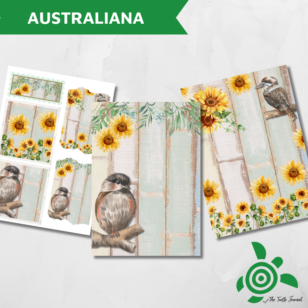 Printable: A5 Australiana Patterned Paper Collection