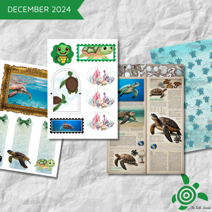Turtle Printable Box Subscription - Rachel The Turtle Journal -  - Australian Junk Journaling Scrapbooking Supplies