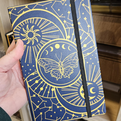 Half Letter Celestial Butterfly Hardcover Journal-Half Letter Celestial Butterfly Hardcover Journal Notebook Australian Stationery-Rachel The Turtle Journal