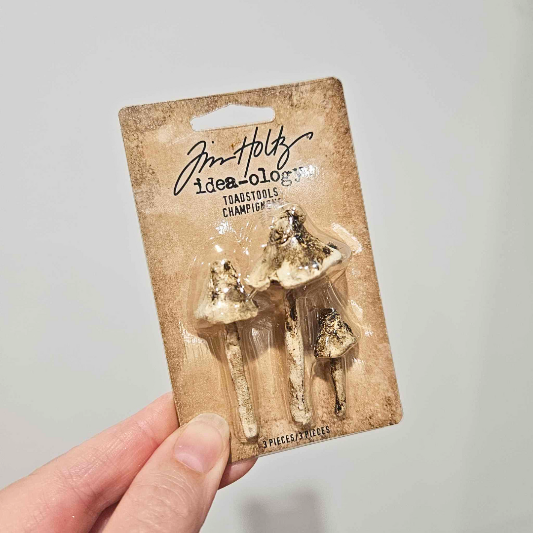 Tim Holtz Idea-ology Resin Toadstools (set of 3)-Tim Holtz Idea-ology Resin Toadstools (set of 3) Ranger Brand - The Turtle Journal Embellishments Altered Mixed Media-Rachel The Turtle Journal