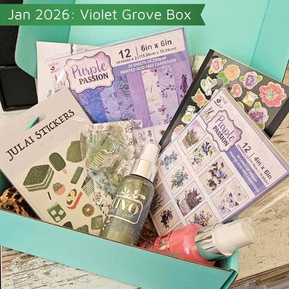 Turtle Treasure Box Subscription Kit-Papers Stickers Subscription Kit Box Monthly Craft Mystery Australia Paper Crafters-Rachel The Turtle Journal