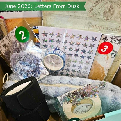 Turtle Treasure Box Subscription Kit-Papers Stickers Subscription Kit Box Monthly Craft Mystery Australia Paper Crafters-Rachel The Turtle Journal
