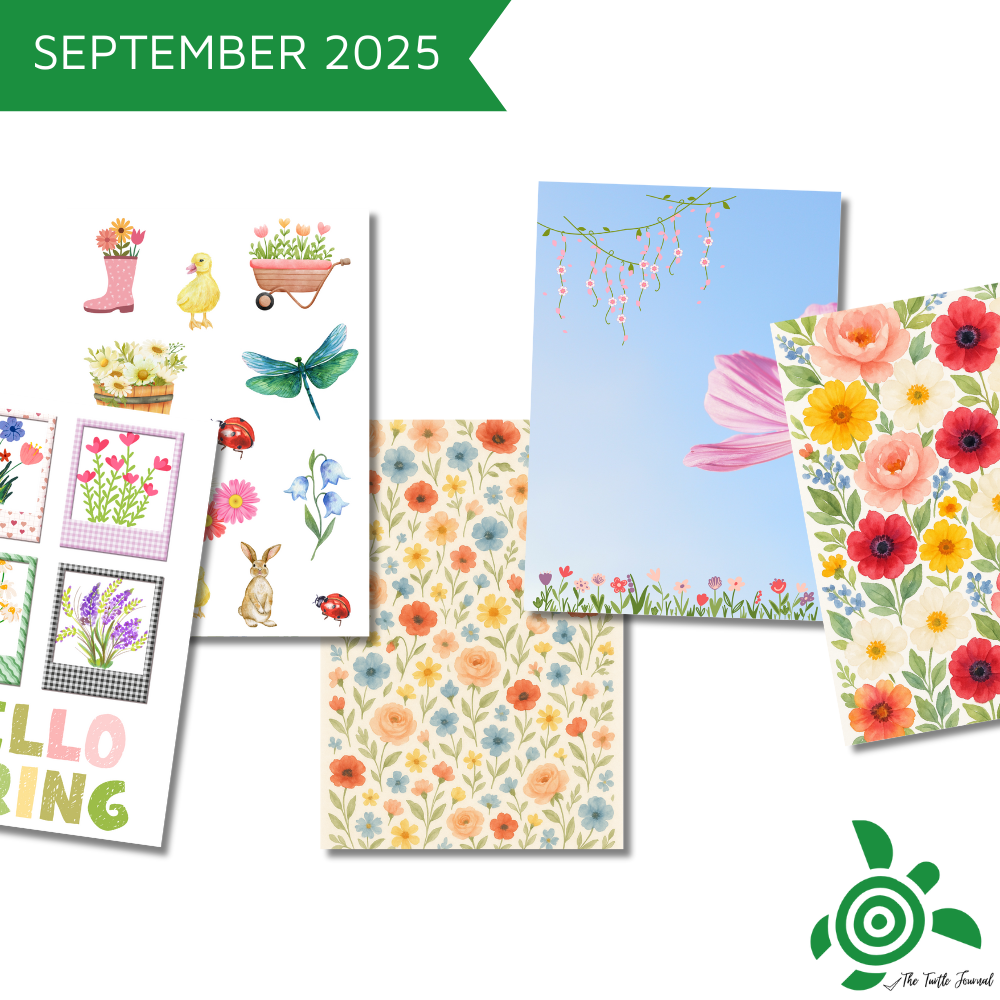 Turtle Printable Box Subscription-Subscription Monthly Printable Craft Mystery Box Download Australia Paper Crafters PDF-Rachel The Turtle Journal