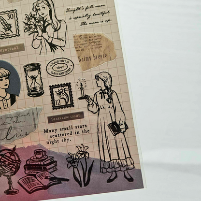 Serene Story Sticker Sheet - Mind Wave From Japan-Serene Story Sticker Sheet - Mind Wave From Japan - The Turtle Journal-Rachel The Turtle Journal