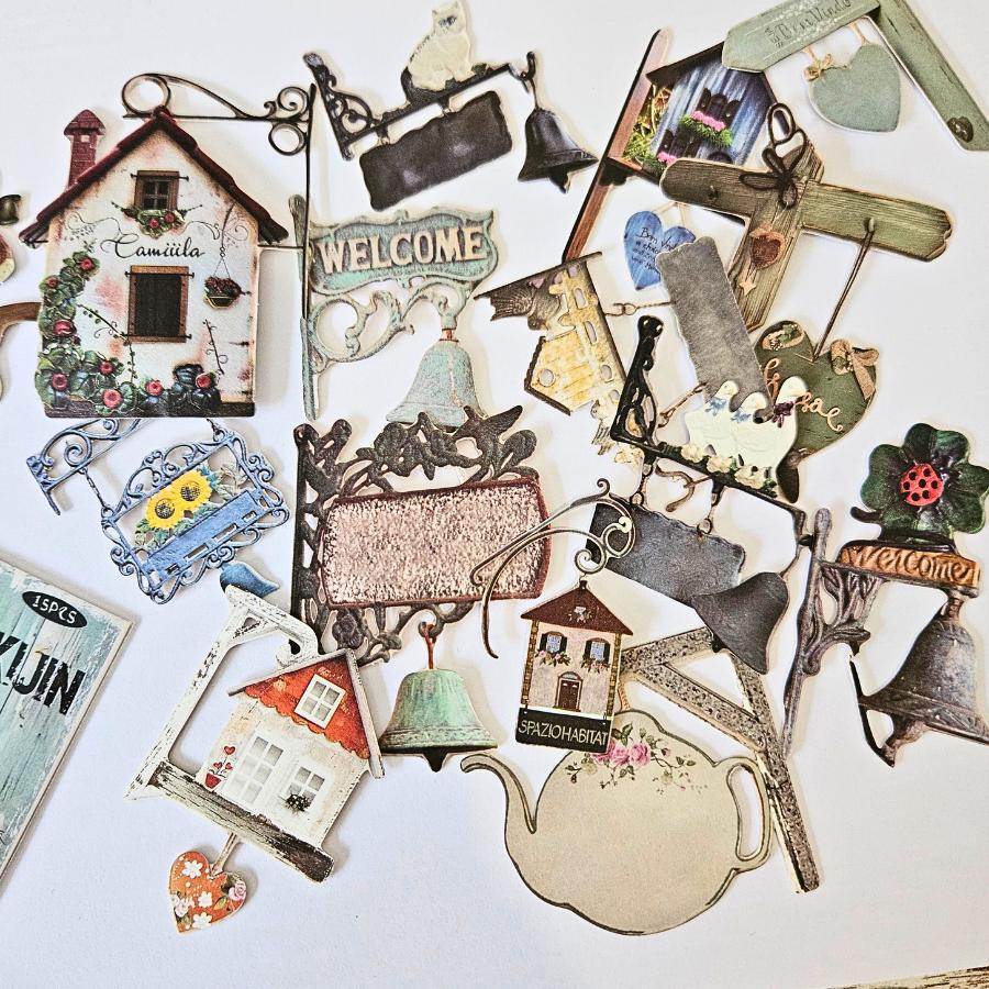 Weathered Wood Vintage Diecuts (15 piece)