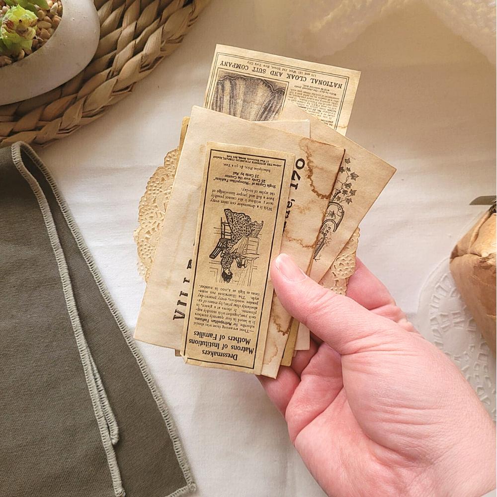 Mini Aged Ephemera Pieces - 35 piece-Papercraft Supplies Mini Aged Ephemera Pieces - 35 piece Scrapbooking Australia-Rachel The Turtle Journal