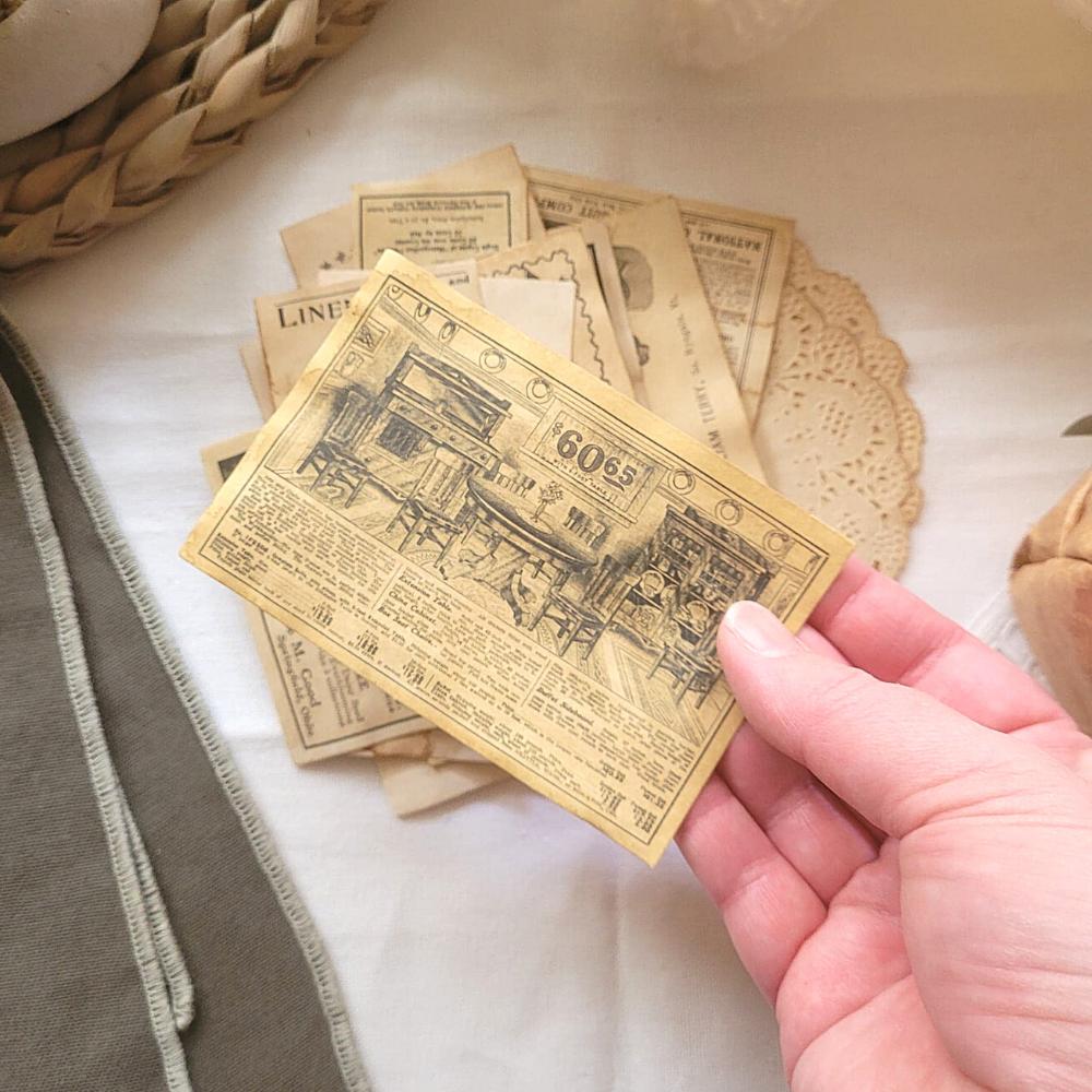 Mini Aged Ephemera Pieces - 35 piece-Papercraft Supplies Mini Aged Ephemera Pieces - 35 piece Scrapbooking Australia-Rachel The Turtle Journal