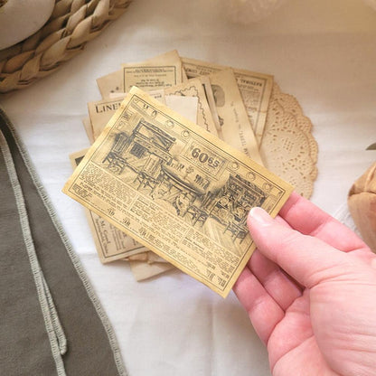 Mini Aged Ephemera Pieces - 35 piece-Papercraft Supplies Mini Aged Ephemera Pieces - 35 piece Scrapbooking Australia-Rachel The Turtle Journal