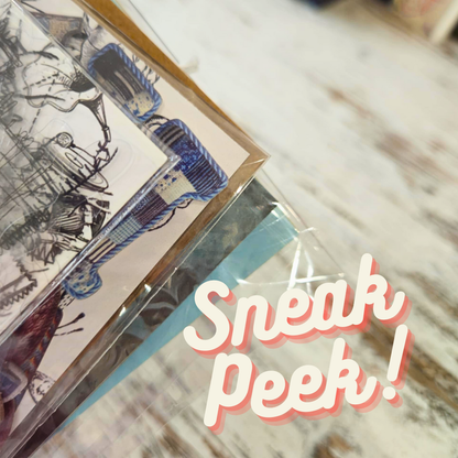 Turtle Treasure Box Subscription Kit-Papers Stickers Subscription Kit Box Monthly Craft Mystery Australia Paper Crafters-Rachel The Turtle Journal