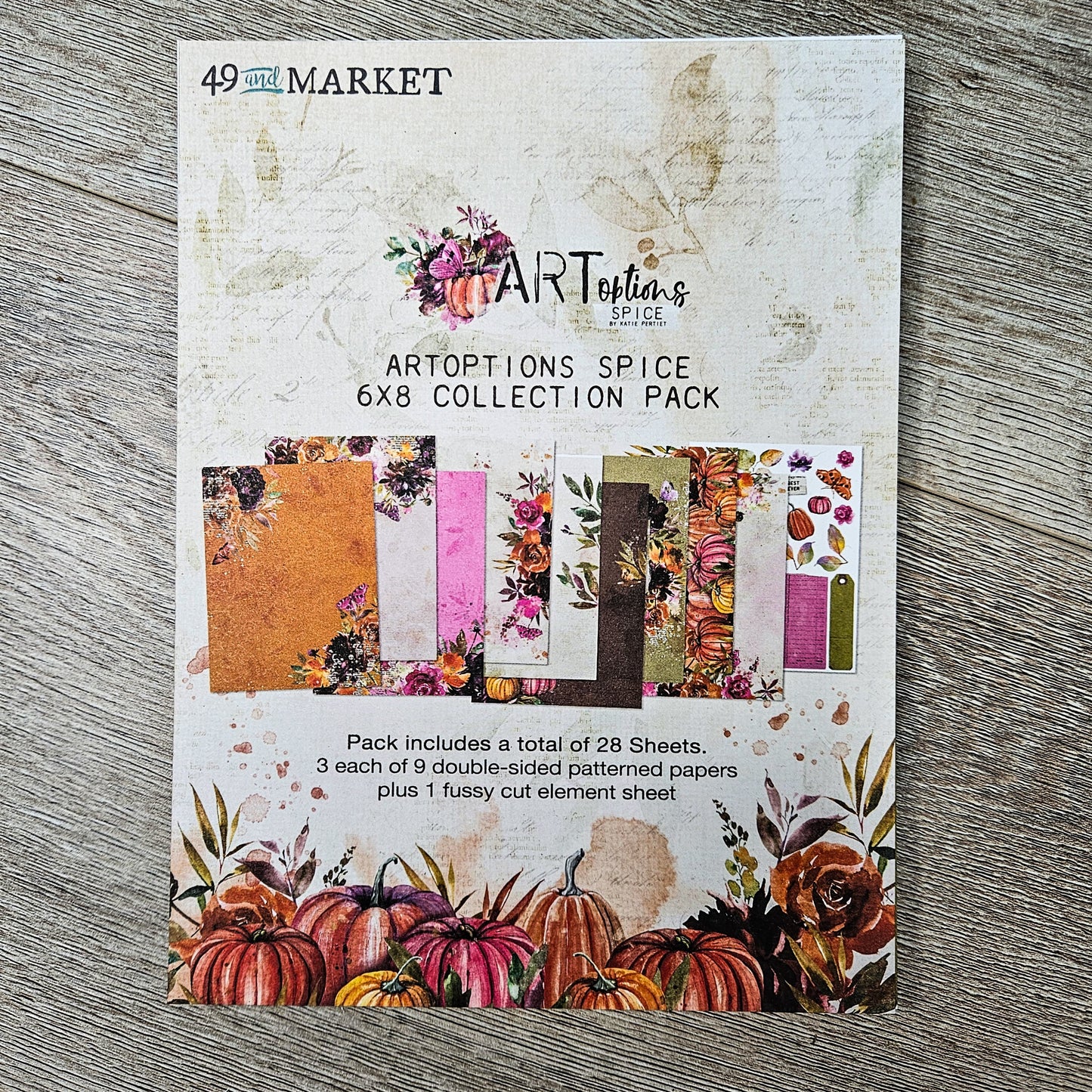 A5 Spice Patterned Paper Pack - 49 and Market - Rachel The Turtle Journal -  - Australian Junk Journaling Scrapbooking Supplies