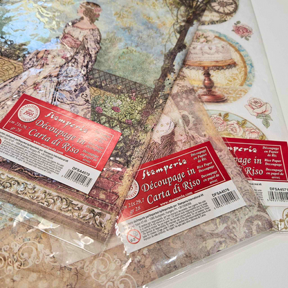 A4 Aurora Decoupage Rice Papers - Sleeping Beauty Stamperia-A4 Aurora Decoupage Rice Papers - Sleeping Beauty Stamperia - The Turtle Journal Scrapbooking Paper Crafting Journaling Supplies Patterned Papers-Rachel The Turtle Journal