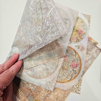 A4 Aurora Decoupage Rice Papers - Sleeping Beauty Stamperia-A4 Aurora Decoupage Rice Papers - Sleeping Beauty Stamperia - The Turtle Journal Scrapbooking Paper Crafting Journaling Supplies Patterned Papers-Rachel The Turtle Journal