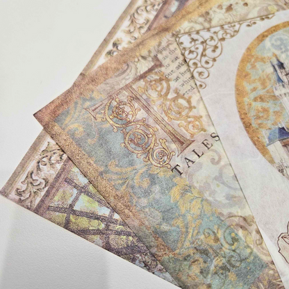 A4 Aurora Decoupage Rice Papers - Sleeping Beauty Stamperia-A4 Aurora Decoupage Rice Papers - Sleeping Beauty Stamperia - The Turtle Journal Scrapbooking Paper Crafting Journaling Supplies Patterned Papers-Rachel The Turtle Journal