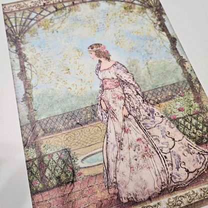 A4 Aurora Decoupage Rice Papers - Sleeping Beauty Stamperia-Princess-A4 Aurora Decoupage Rice Papers - Sleeping Beauty Stamperia - The Turtle Journal Scrapbooking Paper Crafting Journaling Supplies Patterned Papers-Rachel The Turtle Journal