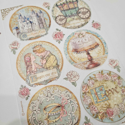 A4 Aurora Decoupage Rice Papers - Sleeping Beauty Stamperia-Feature Windows-A4 Aurora Decoupage Rice Papers - Sleeping Beauty Stamperia - The Turtle Journal Scrapbooking Paper Crafting Journaling Supplies Patterned Papers-Rachel The Turtle Journal