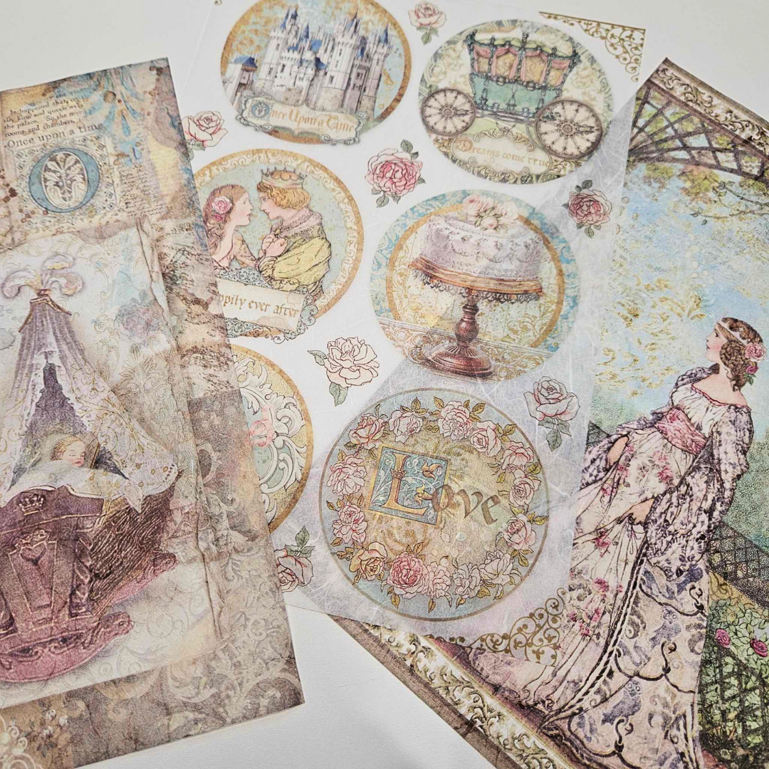 A4 Aurora Decoupage Rice Papers - Sleeping Beauty Stamperia