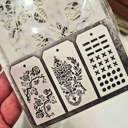 Mini Stencils 3 Pack - Tim Holtz Layering Stampers Anonymous Ranger-Mini Stencils Layering Set of 3 - Tim Holtz Stampers Anonymous Ranger # Set 53 - Aussie Paper Crafting - The Turtle Journal-Rachel The Turtle Journal
