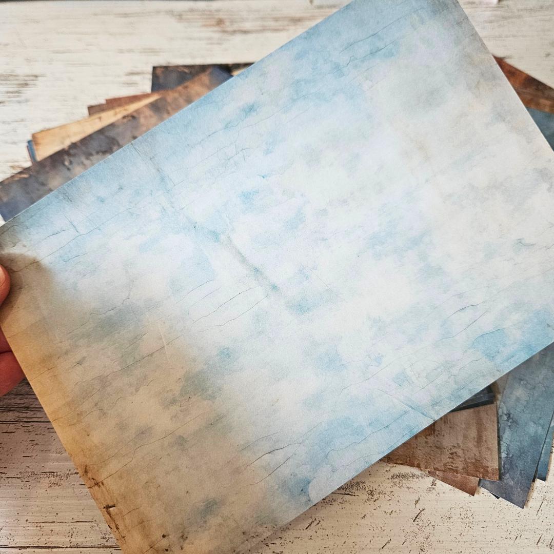 Storm & Stone A5 Patterned Paper Set (16 sheets)-Rachel The Turtle Journal