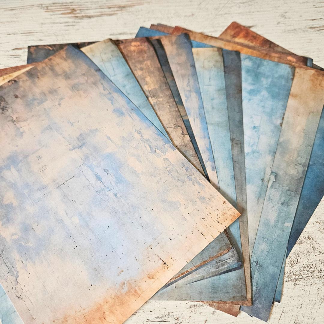 Storm & Stone A5 Patterned Paper Set (16 sheets)-Rachel The Turtle Journal