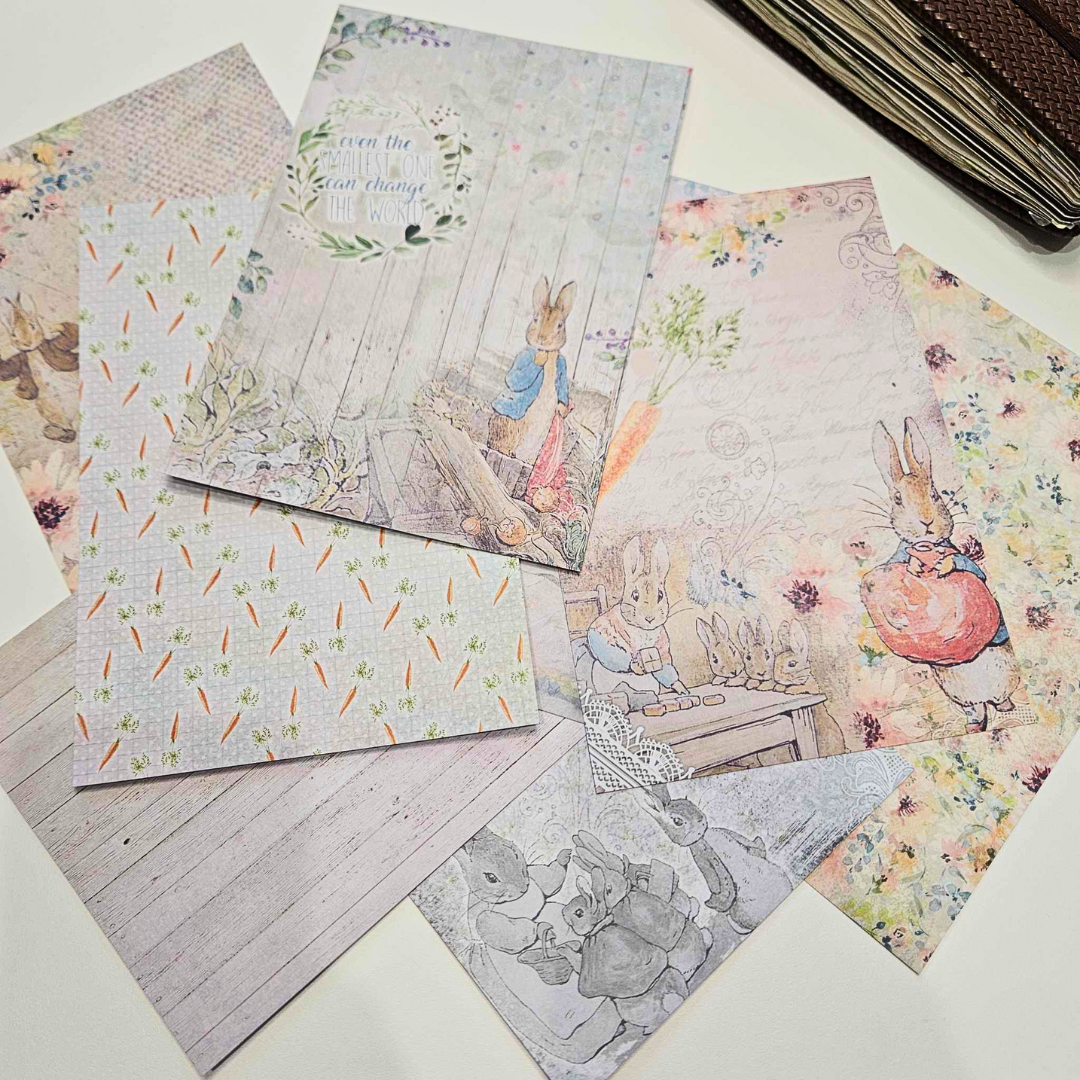 A5 Themed Patterned Paper Pack 150gsm (8 pieces)