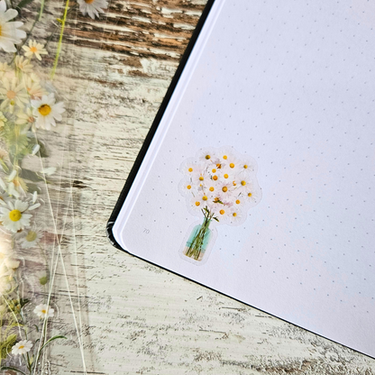 Flower Fields Sticker Sheet Sets (5 kiss cut sheets)-Daisies-Rachel The Turtle Journal