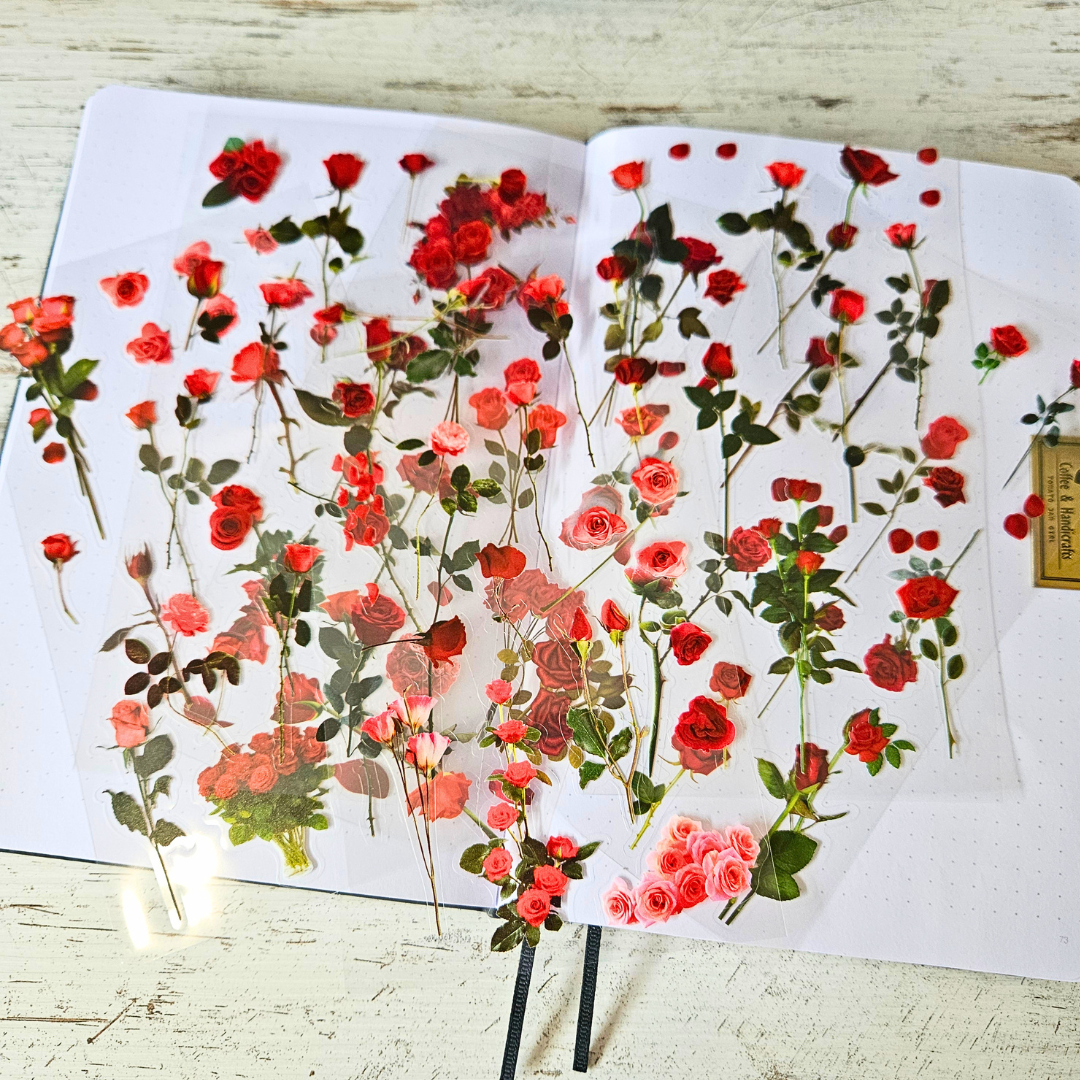 Flower Fields Sticker Sheet Sets (5 kiss cut sheets)-Rachel The Turtle Journal