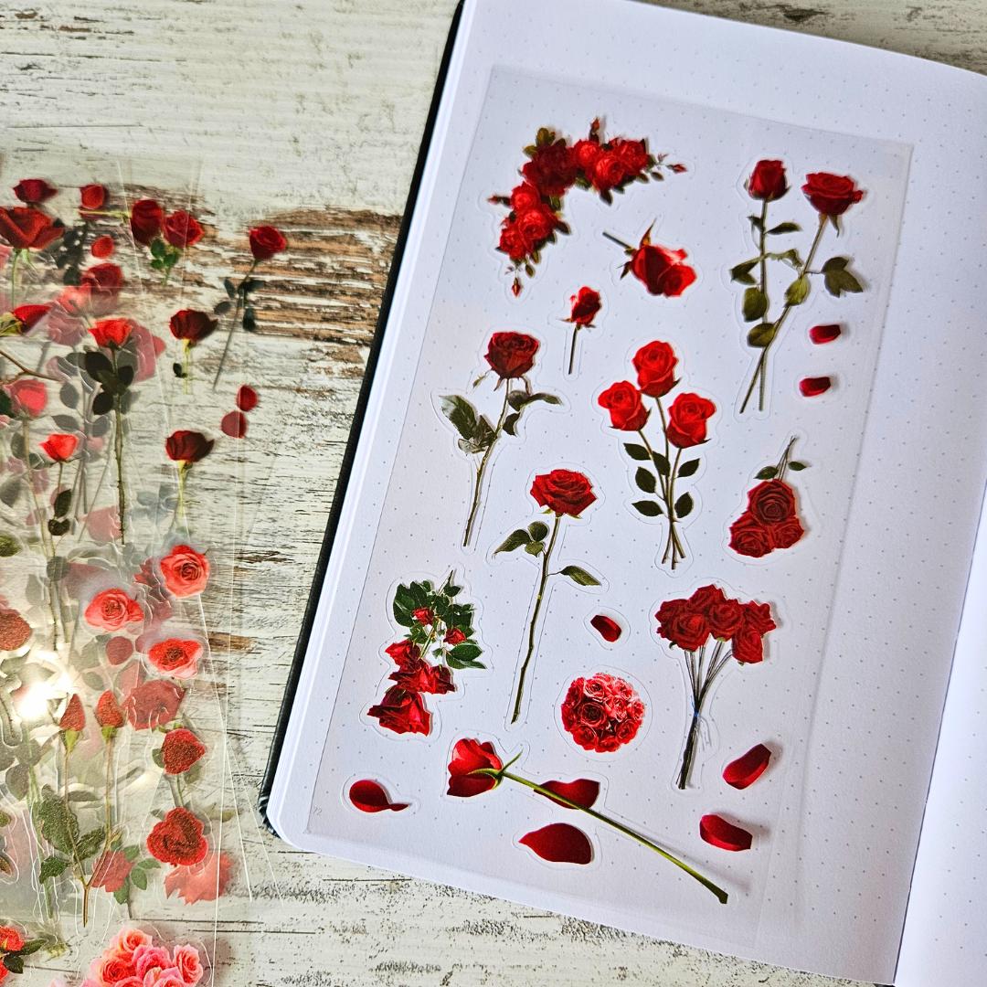 Flower Fields Sticker Sheet Sets (5 kiss cut sheets)-Rachel The Turtle Journal