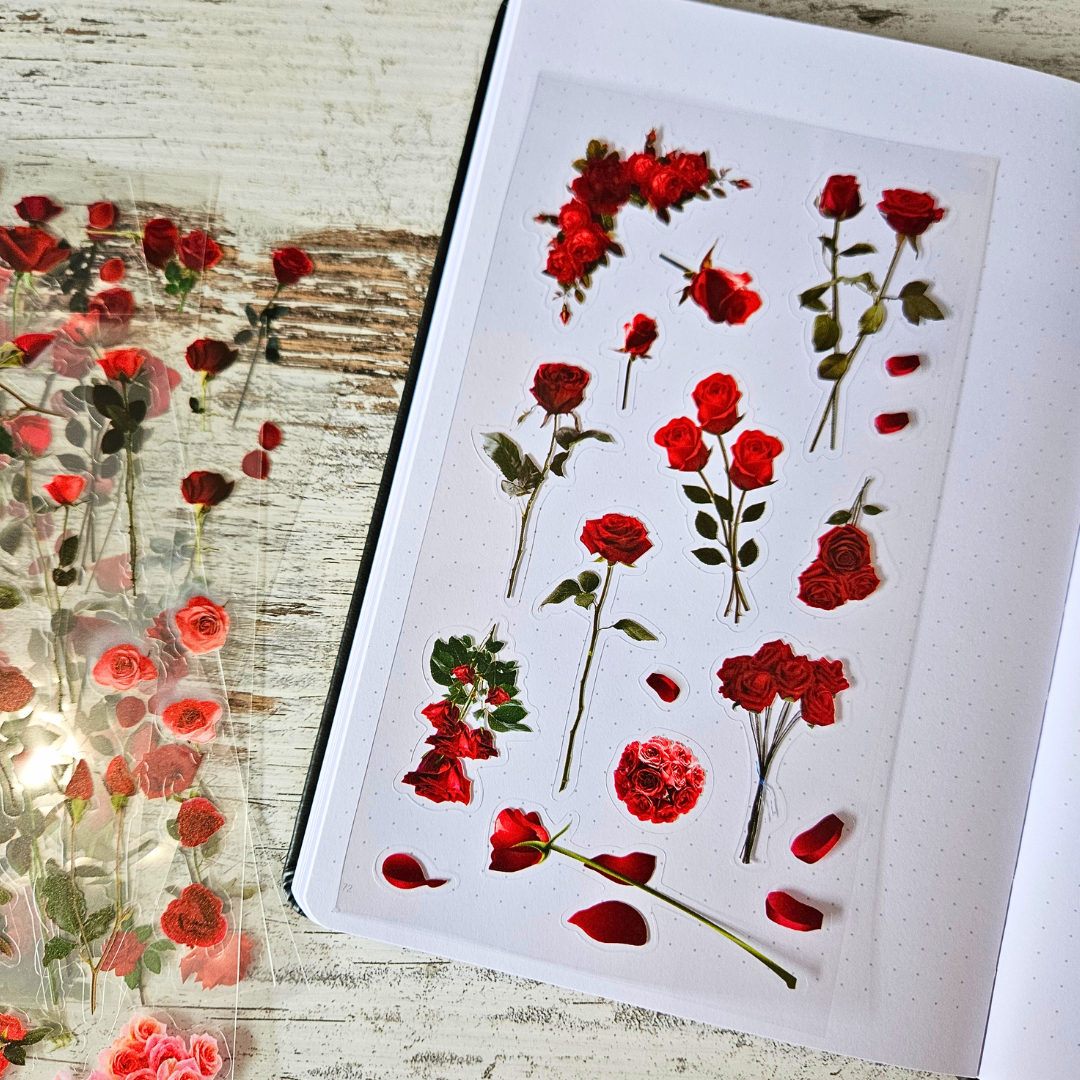 Flower Fields Sticker Sheet Sets (5 kiss cut sheets)-Rachel The Turtle Journal
