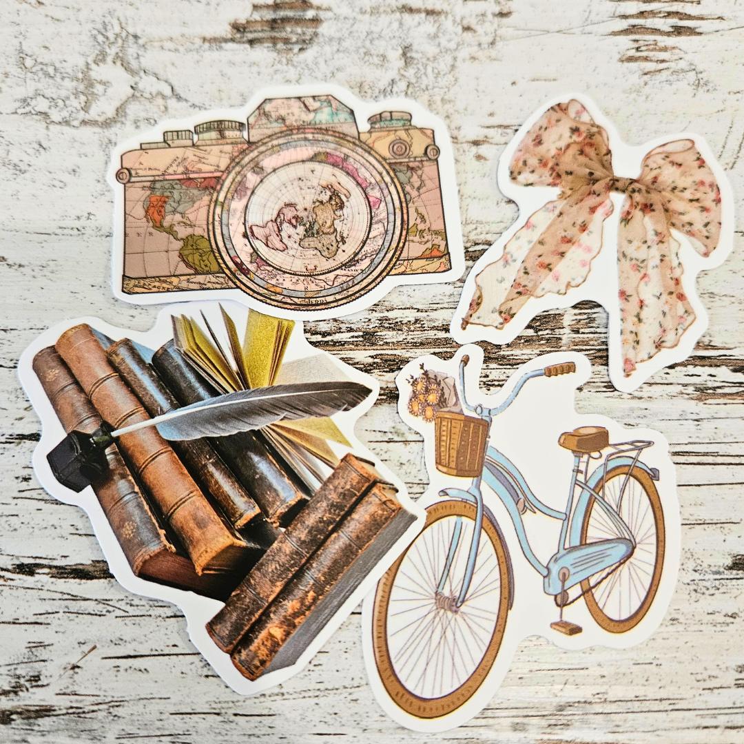 The Quiet Life Satin Paper Sticker Set (45 pieces)-Rachel The Turtle Journal