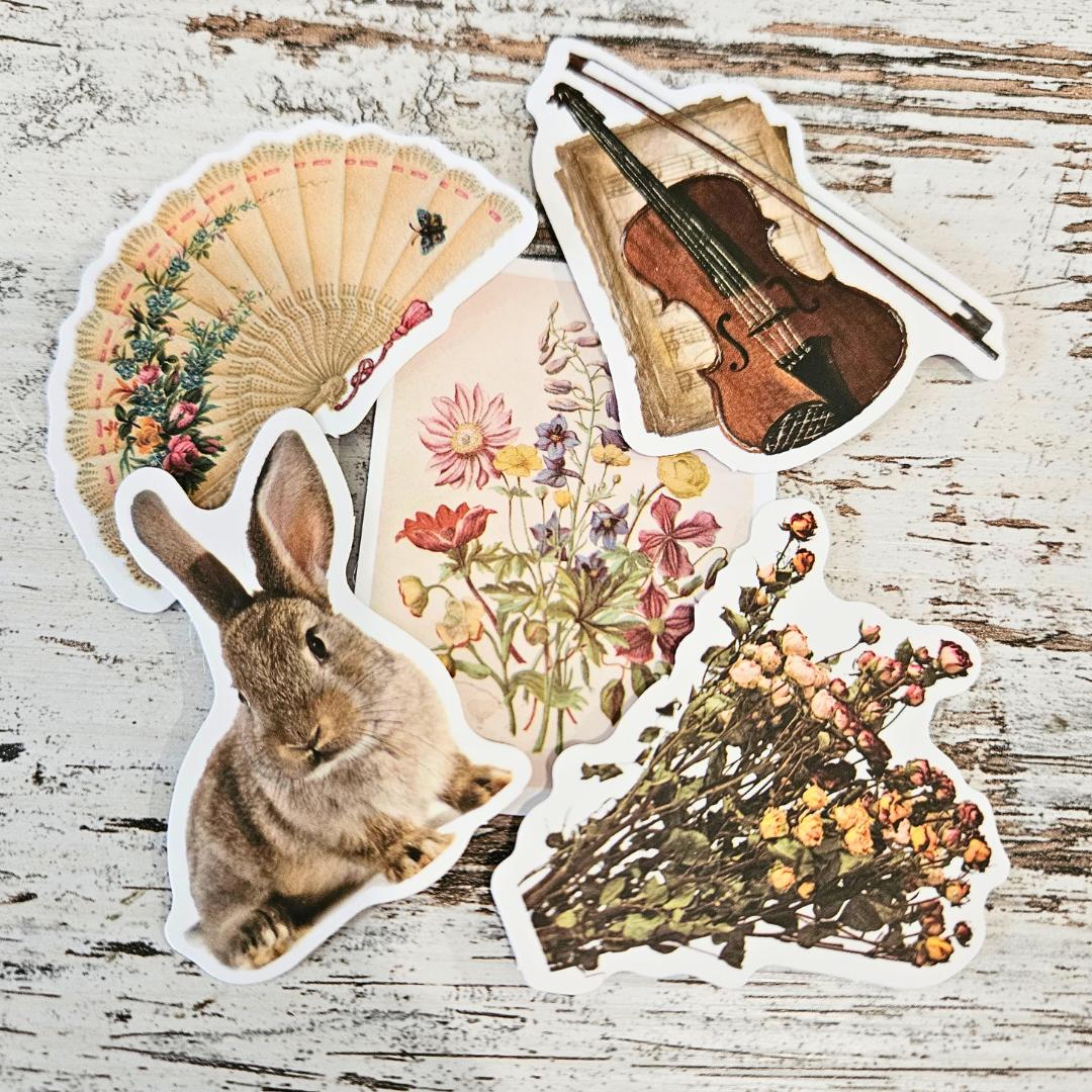 The Quiet Life Satin Paper Sticker Set (45 pieces)-Rachel The Turtle Journal
