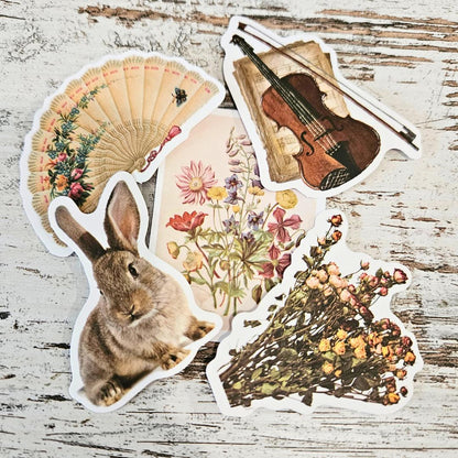 The Quiet Life Satin Paper Sticker Set (45 pieces)-Rachel The Turtle Journal