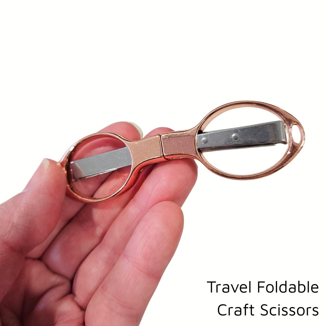 Rose Gold Fold & Go Scissors (1 pair)-Rachel The Turtle Journal