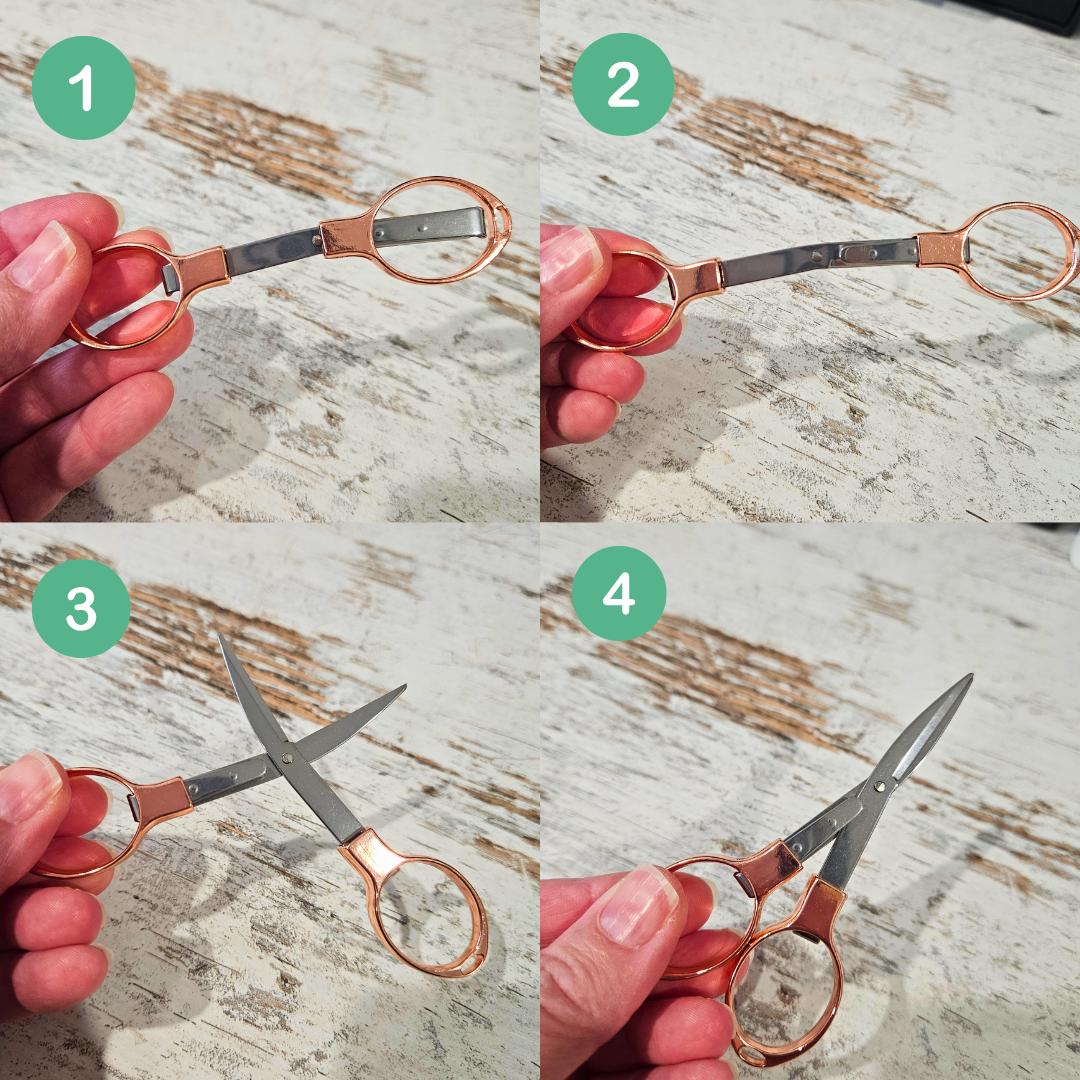 Rose Gold Fold & Go Scissors (1 pair)-Rachel The Turtle Journal