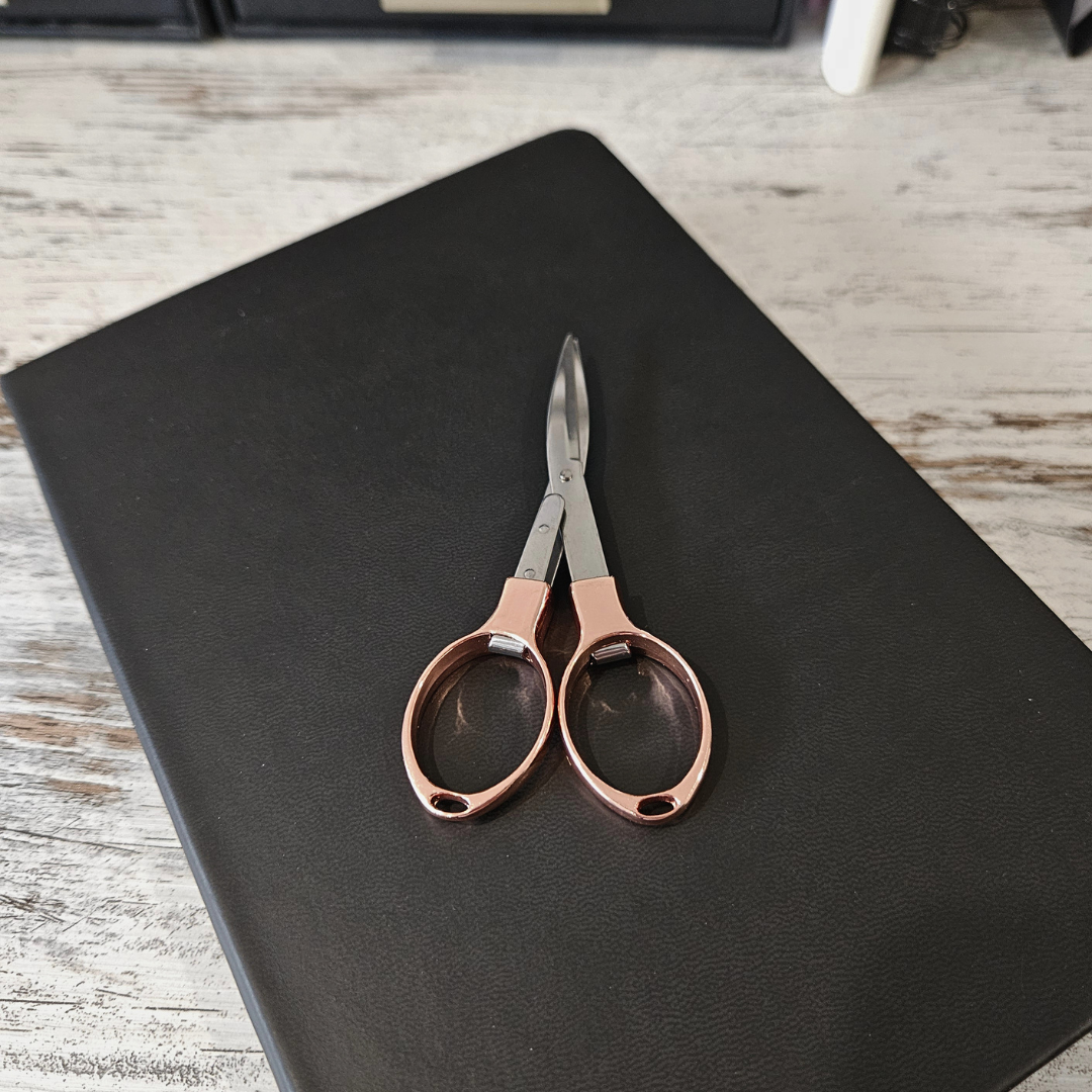 Rose Gold Fold & Go Scissors (1 pair)
